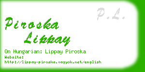 piroska lippay business card